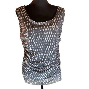 Lane Bryant tank grey and white 14/16